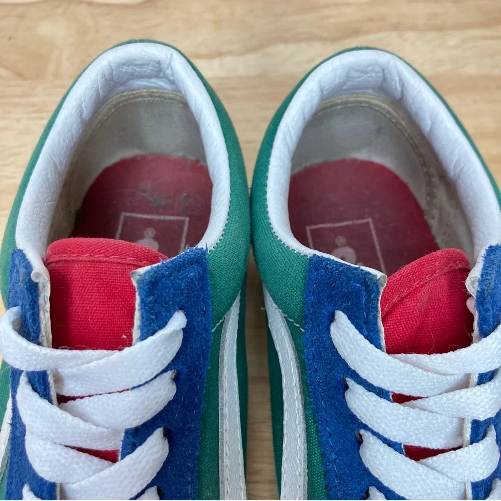 Vans Off The Wall Sneakers M5/W6.5 Suede Canvas Blue Green Yellow Skate Street